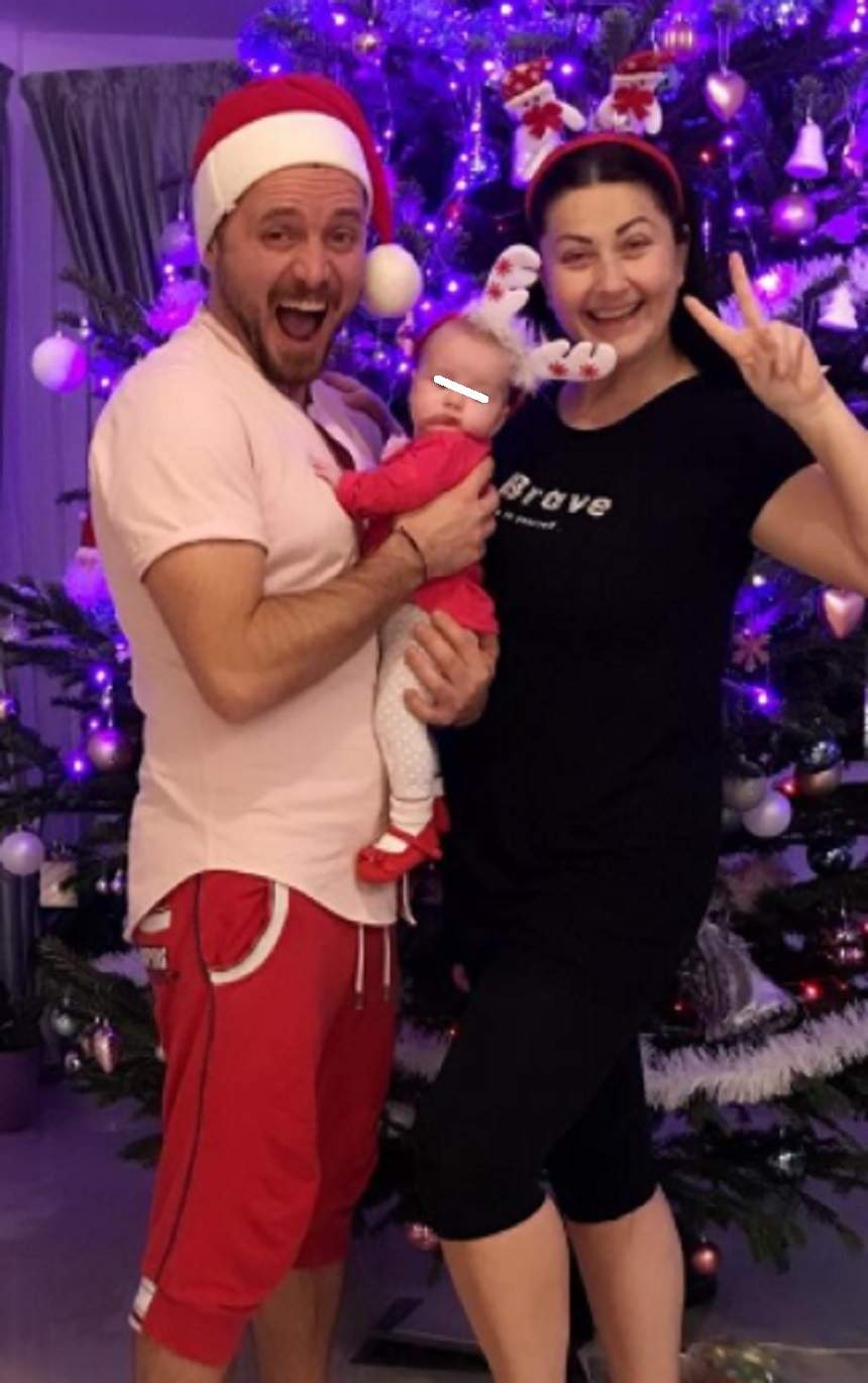 FOTO / Primul Crăciun în trei! Tablou de familie cu Gabriela Cristea, Tavi Clonda și fiica lor, Victoria