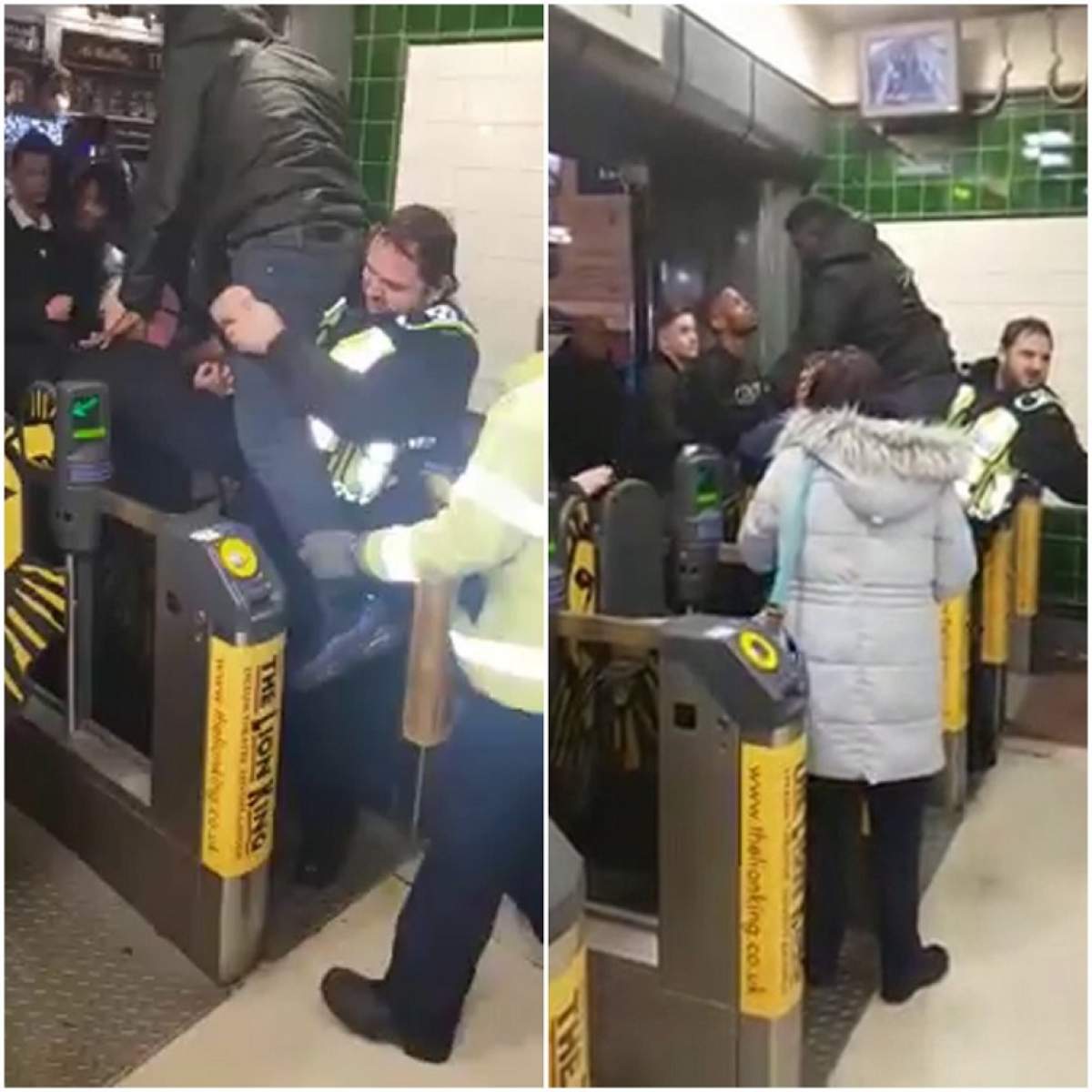 VIDEO / Un tânăr a rămas cu organul genital blocat, după ce a încercat să sară peste barierele de la metrou