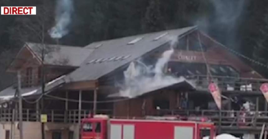 VIDEO / Cabana lui Adrian Năstase a luat foc! 13 turiști erau cazați în momentul în care a izbucnit incendiul