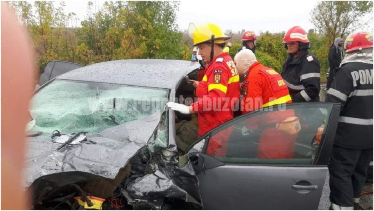 Accident grav în Buzău! Două persoane se află în stare gravă