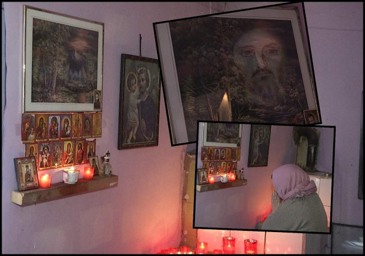 VIDEO / I s-a arătat chipul lui Iisus Hrisos în casă şi are parte numai de miracole. Zeci de oameni se înghesuie să vadă minunea