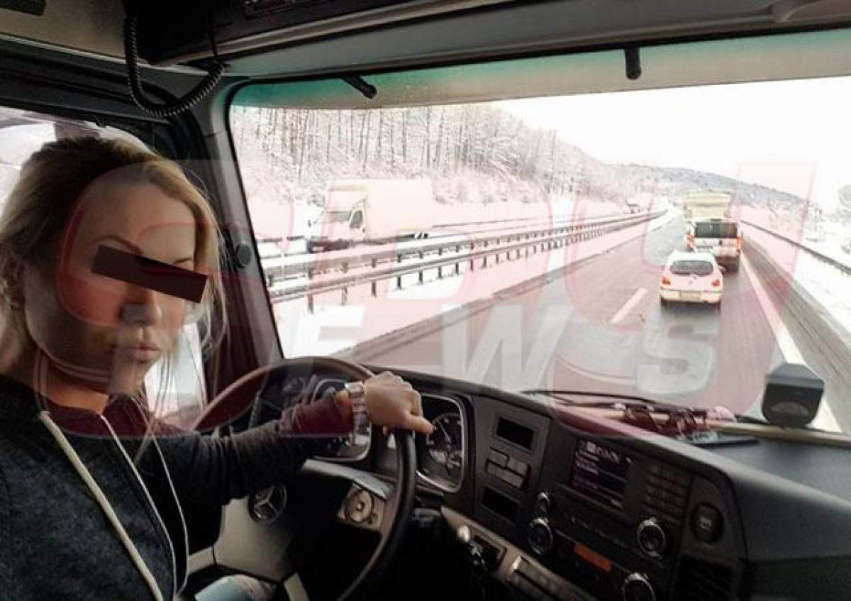 O şoferiţă sexy a lăsat mască mii de oameni, cu un simplu gest!