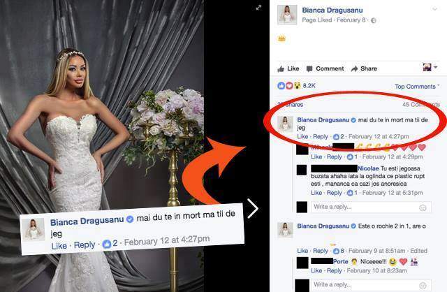 FOTO / Bianca Drăgușanu, război pe internet!  Se înjură ca la ușa cortului