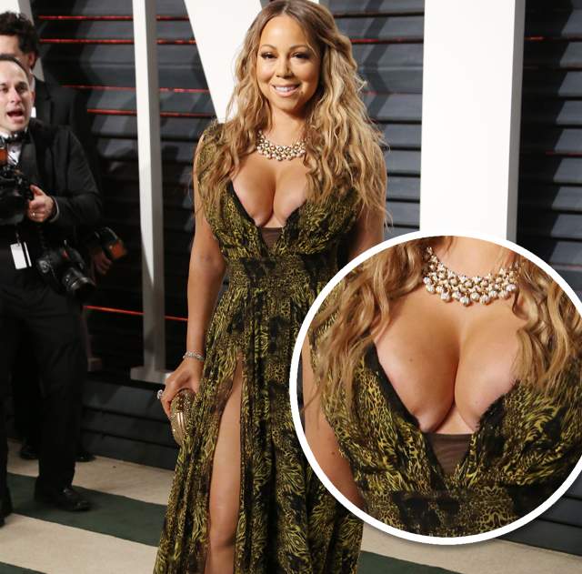 FOTO / S-a făcut de râs! Mariah Carey, cu "bidoanele" chinuite la decernarea Premiilor Oscar 2017