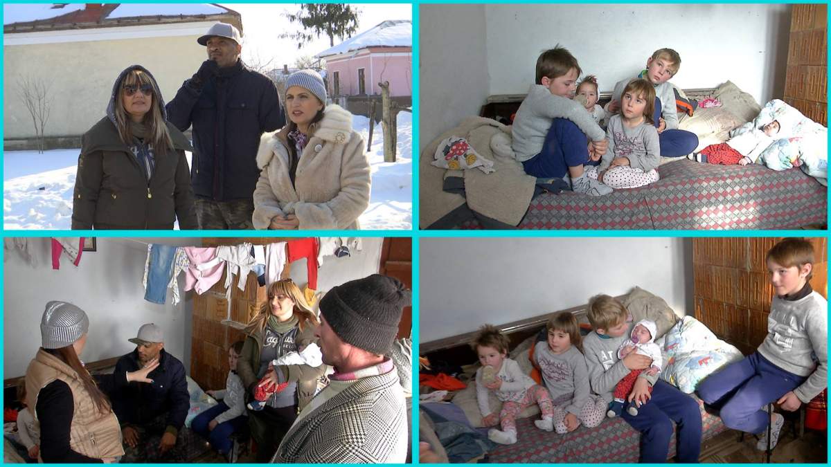 FOTO & VIDEO / Cinci copii dorm claie peste grămadă într-o singură cameră! Cum rezistă fetiţa de doar două luni în condiţiile mizere?