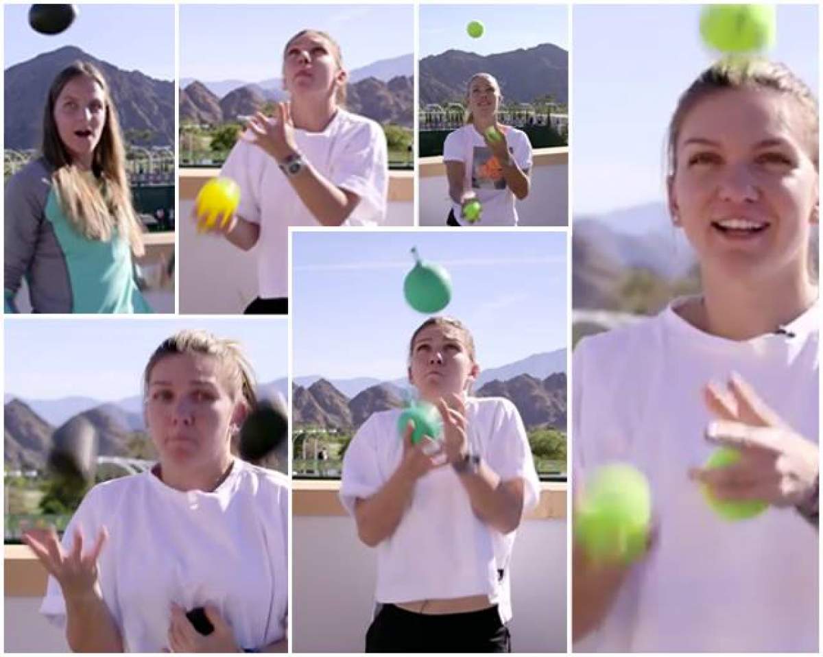 Starurile din tenis au făcut jonglerii cu avocado şi cu baloane! Cum s-a descurcat Simona Halep / VIDEO EPIC
