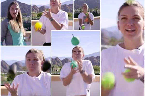 Starurile din tenis au făcut jonglerii cu avocado şi cu baloane! Cum s-a descurcat Simona Halep / VIDEO EPIC