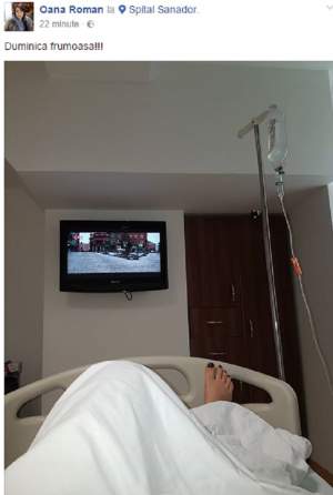FOTO / Oana Roman, pe patul de spital! Vedeta a ajuns din nou pe mâna medicilor