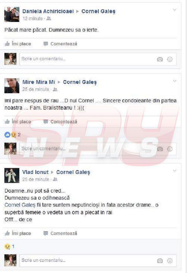 FOTO / Ce a apărut pe pagina de Facebook a lui Cornel Galeș, după ce Ileana Ciuculete a murit!