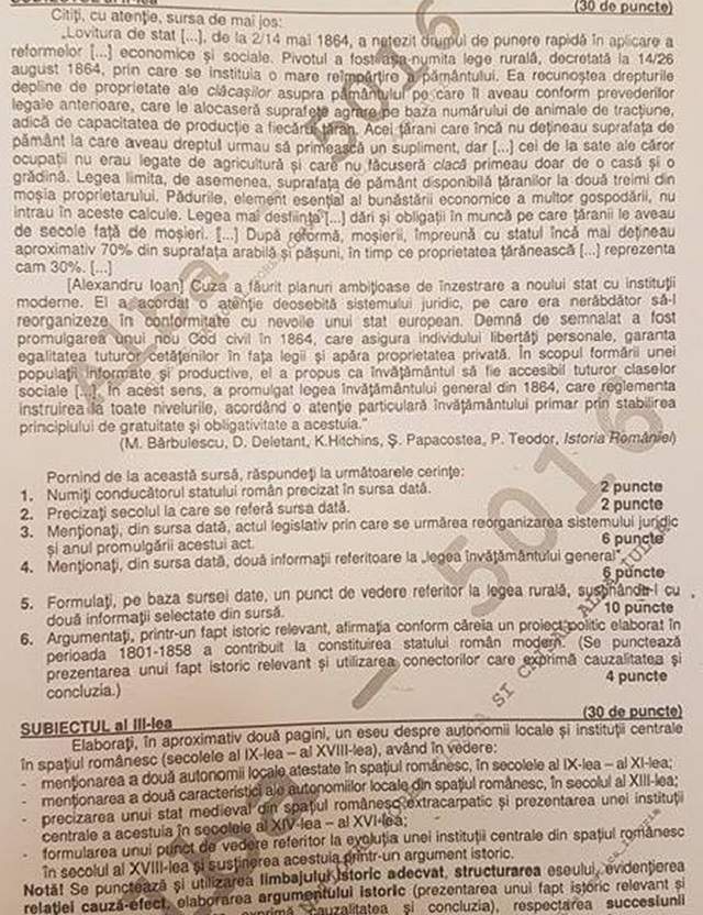 Subiecte SIMULARE BACALAUREAT şi EVALUARE NAŢIONALĂ 2017: Elevii au susţinut azi proba la matematică şi proba obligatorie a profilului