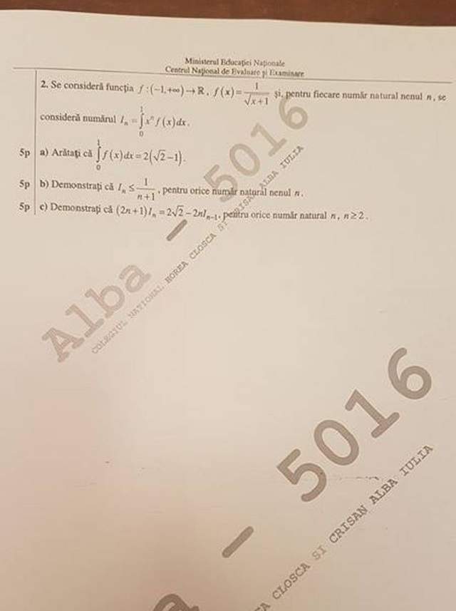 Subiecte SIMULARE BACALAUREAT şi EVALUARE NAŢIONALĂ 2017: Elevii au susţinut azi proba la matematică şi proba obligatorie a profilului