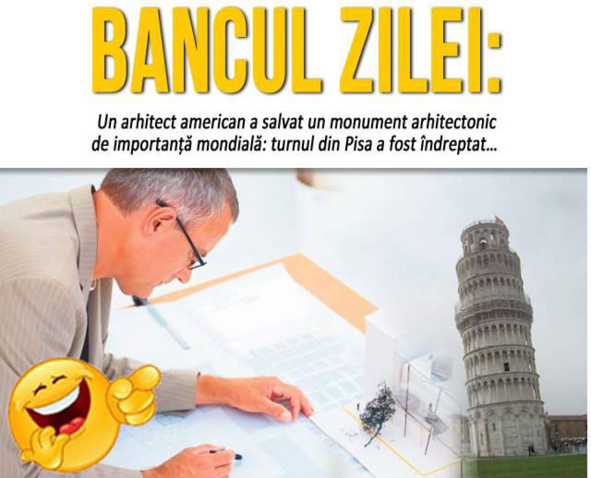 BANCUL ZILEI – JOI: "Un arhitect american a salvat un monument arhitectonic de importanţă mondială"
