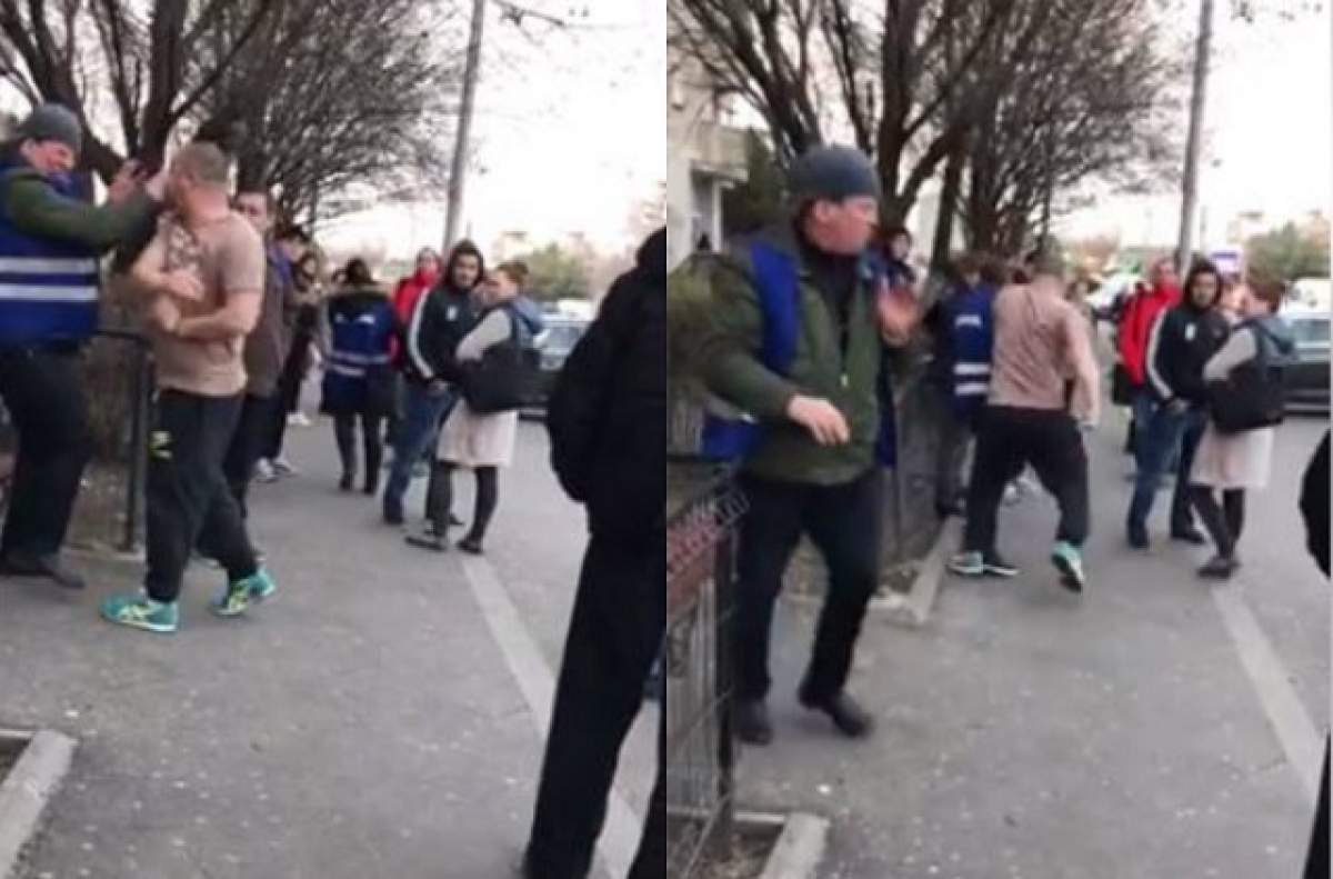 VIDEO / Controlori RATB, bătuți de un tată supărat ca fiica lui a fost prinsă fără bilet! Imagini șocante