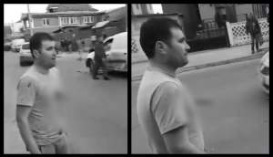 VIDEO / Scene cutremurătoare! Un bărbat s-a plimbat pe stradă cu un cuţit înfipt în piept din pură gelozie