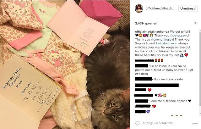 FOTO / Mădălina Ghenea, dată pe spate de cadoul primit de la Sophia Loren pentru fetiţa sa! "Suntem binecuvântate!"