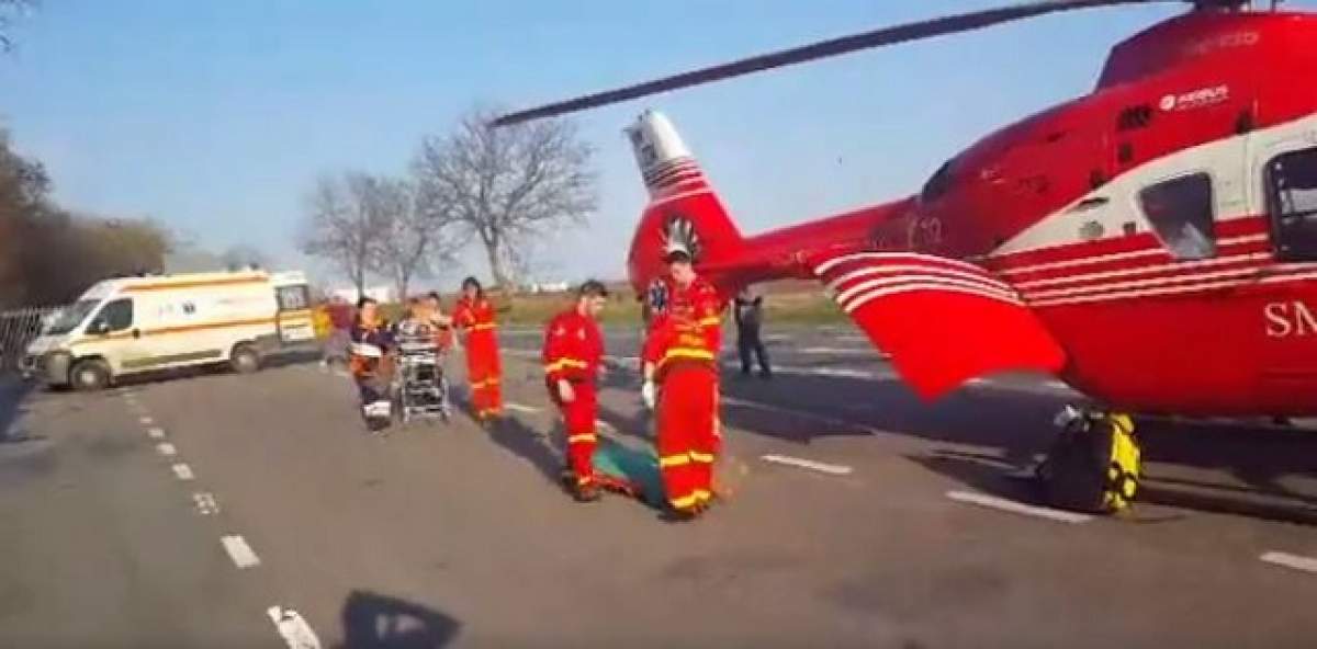 VIDEO / Accident grav la Popasul Merei! Elicopterul SMURD a fost chemat de urgență