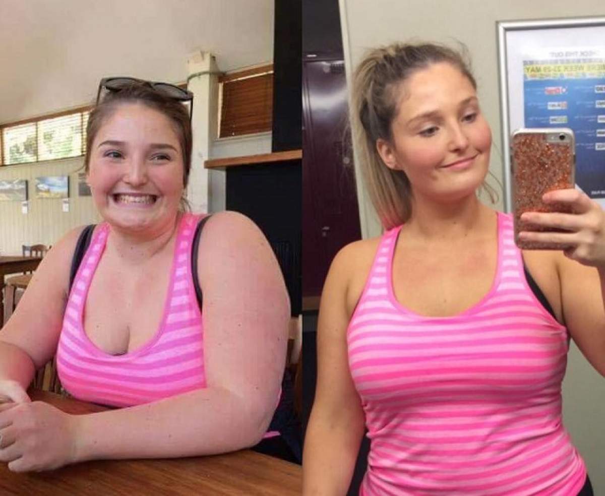 FOTO / A slăbit 25 de kilograme, dar mănâncă şi cartofi prăjiţi! Tânăra care cântărea 114 kilograme îţi spune secretul ei