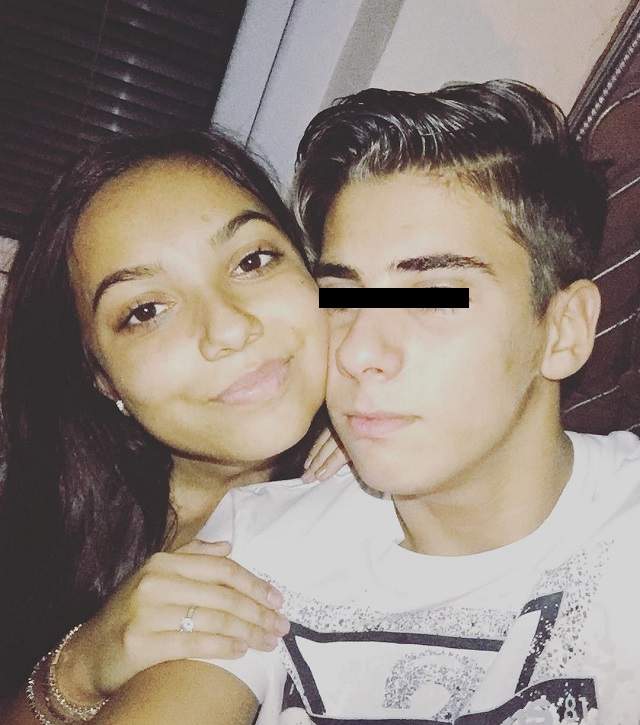 FOTO / Fata cea mică a lui Adrian Minune, îndrăgostită lulea la 14 ani! O ia pe urmele surorii ei? Cum se pozează cu iubitul ei