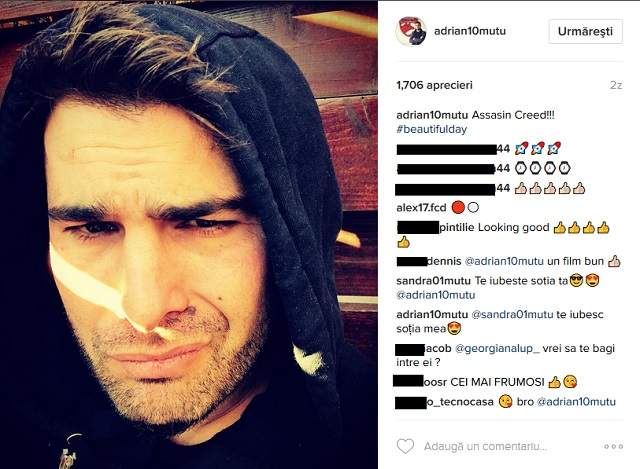 FOTO / Adrian Mutu şi Sandra, mai îndrăgostiţi ca niciodată! Cum se alintă în public, la scurtă vreme înainte ca tânăra să devină mamă