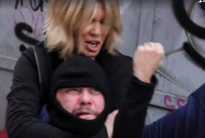 VIDEO / Gina Pistol a snopit un hoț! Imagini cu prezentatoarea TV scoasă din sărite
