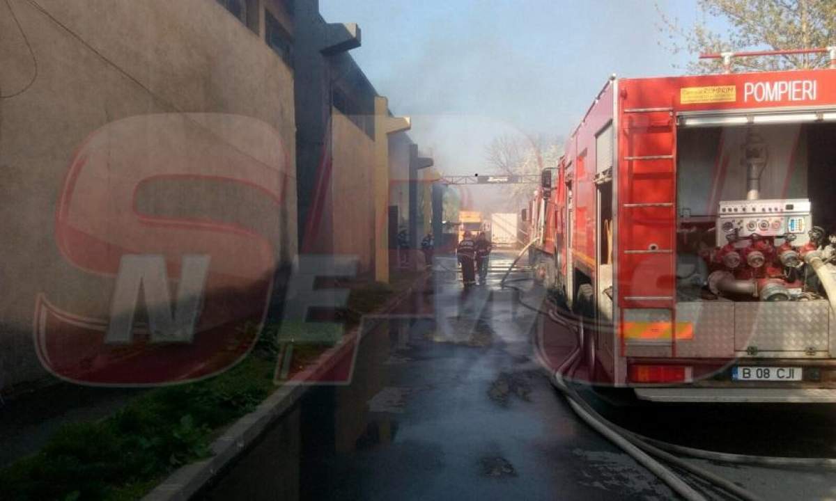 Incendiu în Bucureşti! Un depozit a fost cuprins de flăcări / FOTO-VIDEO
