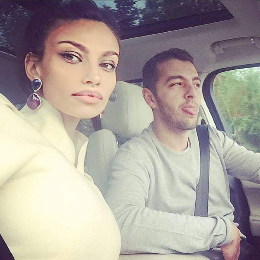 FOTO / Ea - serioasă, el - cu limba scoasă! Mădălina Ghenea şi Matei Stratan: "Părinţi fericiţi"