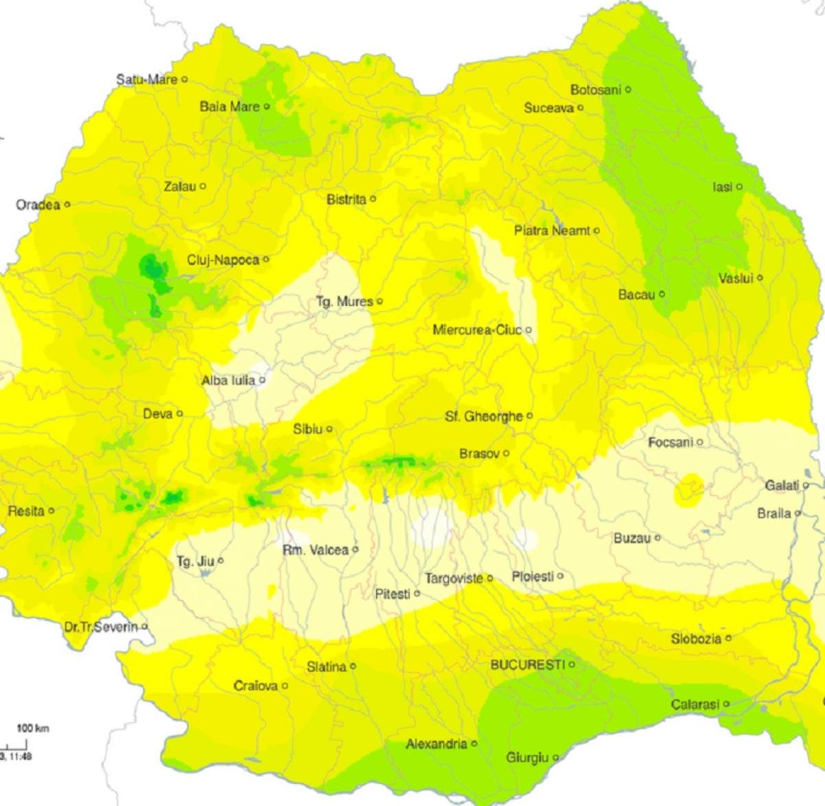 AVERTIZARE METEO! COD GALBEN de VÂNT în mai multe zone ale ţării