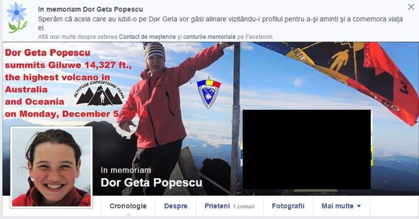 FOTO / Ce a apărut pe pagina de Facebook a alpinistei Dor Geta Popescu, la câteva zile după ce a murit în avalanșa din Munții Retezat!