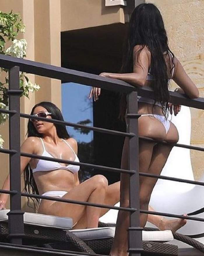 FOTO / Sora mai mare a lui Kim Kardashian îi dă clasă! Fundul lui Kourtney Kardashian arată demențial