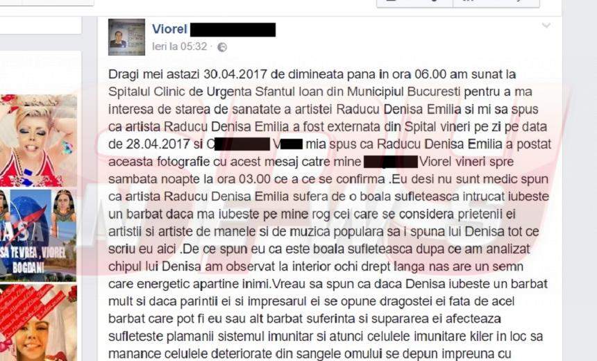 SCANDALOS / Denisa Manelista, victima unui obsedat sexual, pe patul de suferinţă!