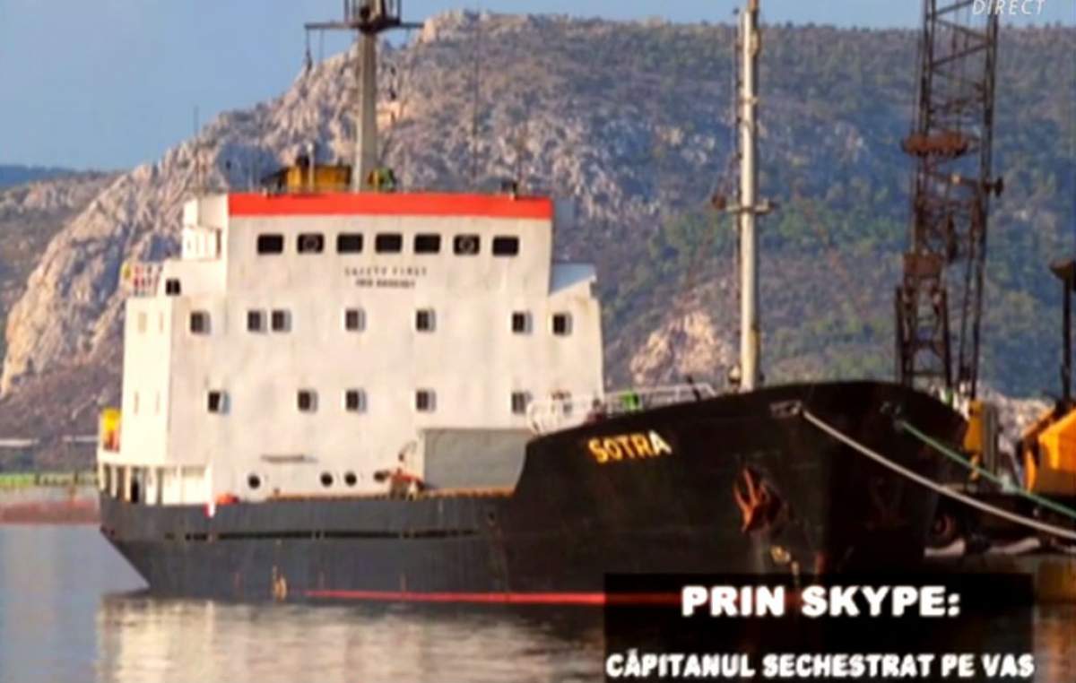VIDEO / Căpitanul vasului sechestrat a rămas singur! MĂRTURII CUTREMURĂTOARE: "Nu am apă, stau în beznă de trei zile"
