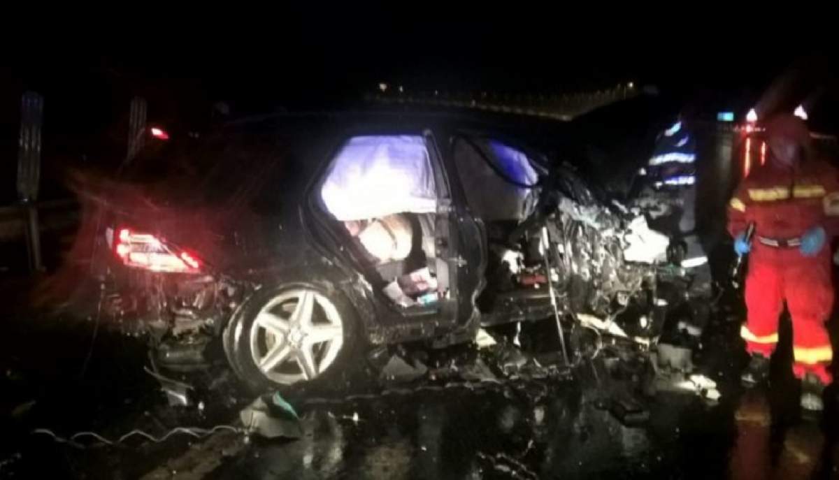 FOTO / ACCIDENT GRAV pe A1 între Sibiu și Săliște! Șoferul a MURIT pe loc