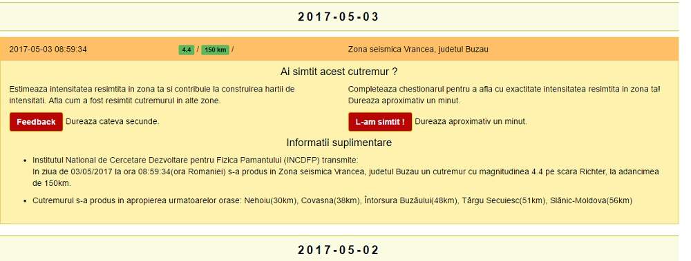 CUTREMUR MARE în Vrancea! Uite ce magnitudine a avut seismul