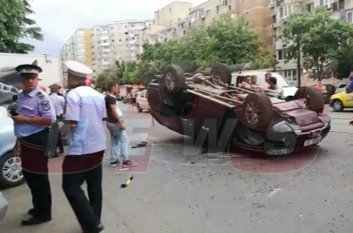 VIDEO / Accident spectaculos în Bucureşti! Un jeep S-A RĂSTURNAT de mai multe ori pe un bulevard