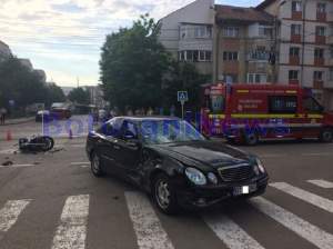 Accident grav în Botoşani! Un motociclist a fost lovit puternic de o maşină