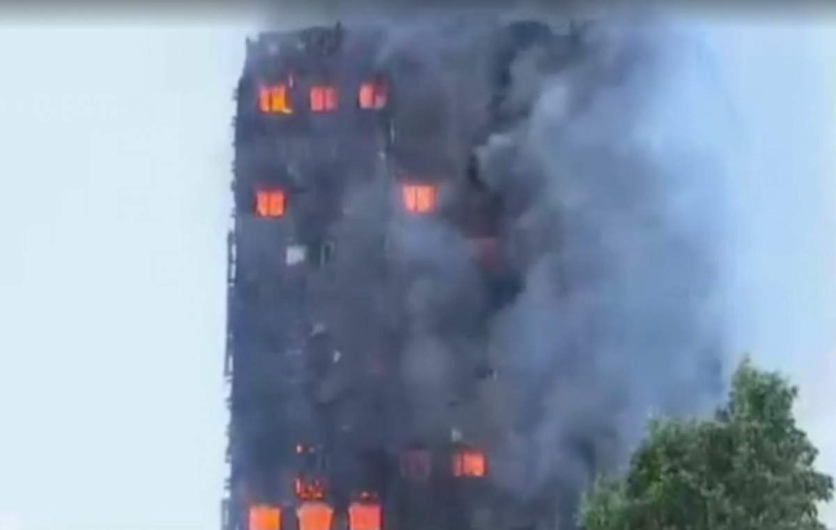 VIDEO / O vedetă de la noi, în pericol în Londra! Imagini dramatice surprinse de ea cu incendiul puternic