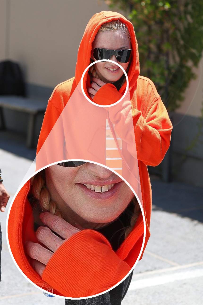 FOTO / Madonna, camuflată şi cu pielea flască! Dacă îi vezi picioarele, te îngrozeşti