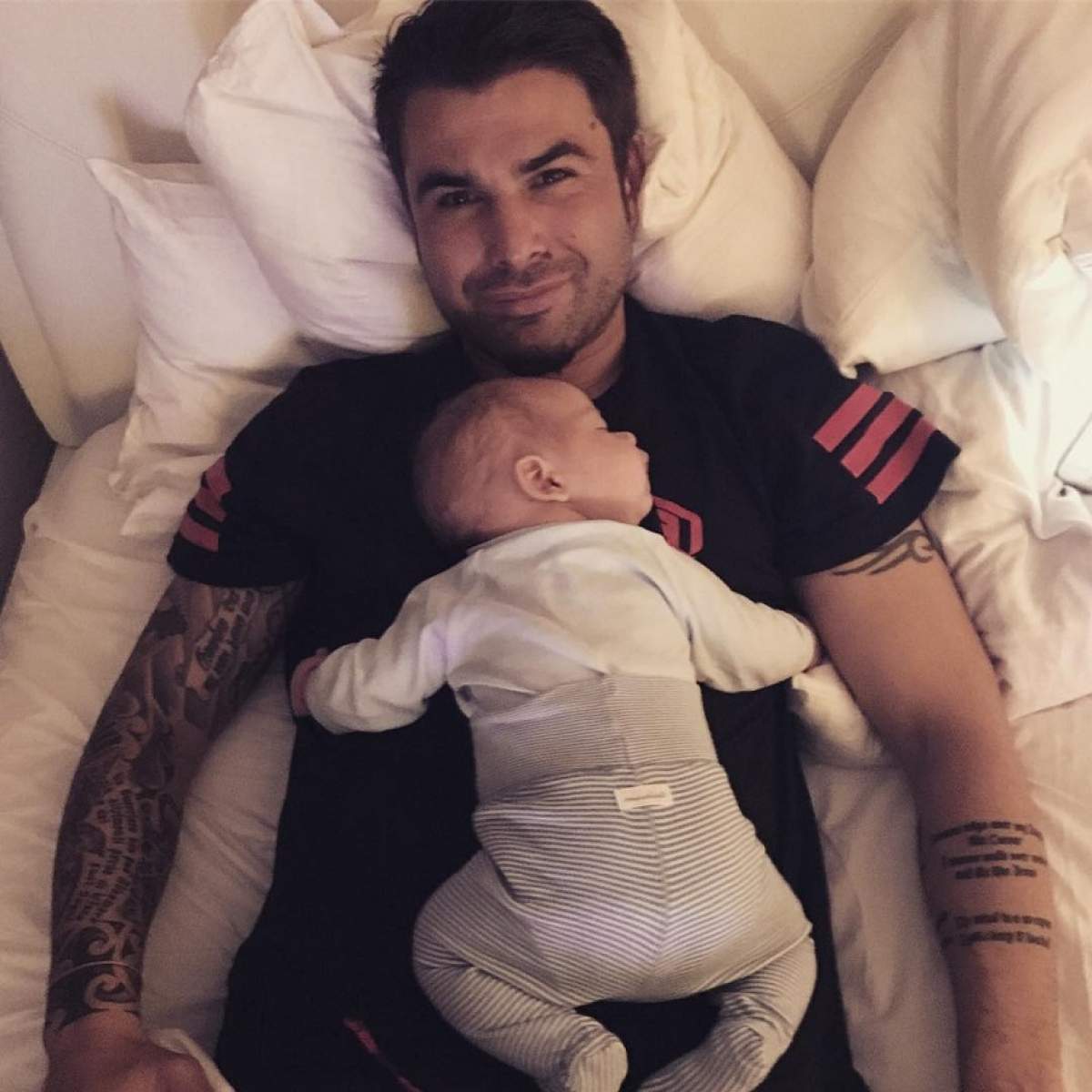 FOTO / Emoţionant! Cum arată băieţelul lui Adrian Mutu la aproape 3 luni de când a venit pe lume