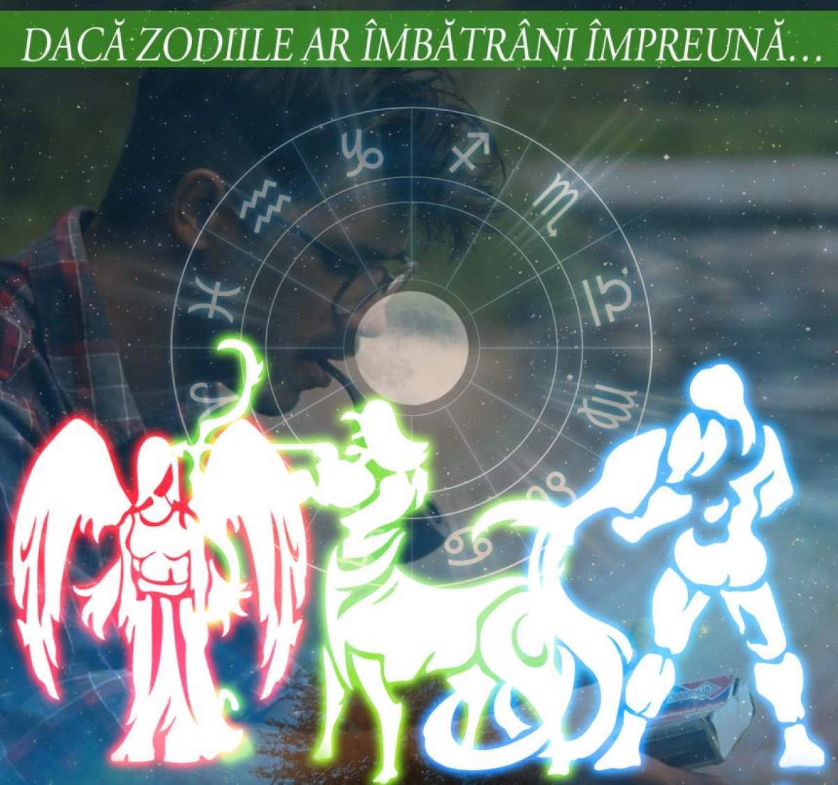 BANCUL ZILEI: "Dacă zodiile ar îmbătrâni împreună: Balanţa plânge în oglindă după frumuseţea de odinioară"