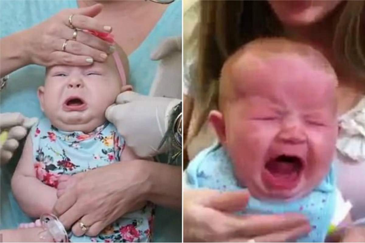 VIDEO / Reacţiile bebeluşilor atunci când li se dau găuri în urechi! I-ai mai face asta copilului tău? Imagini care au creat isterie