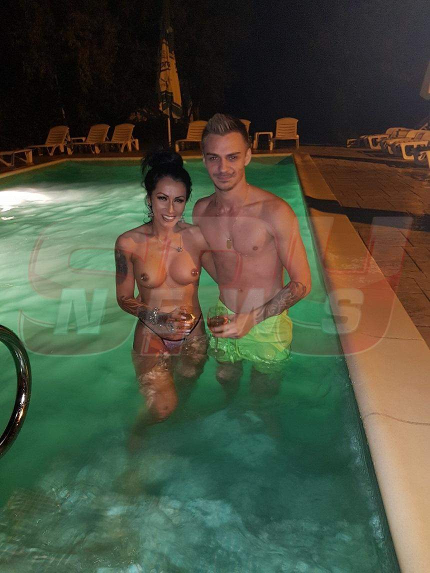 I-am prins în fapt! Cea mai sexy dansatoare din România şi iubitul ei, show erotic la piscină / FOTO EXCLUSIV