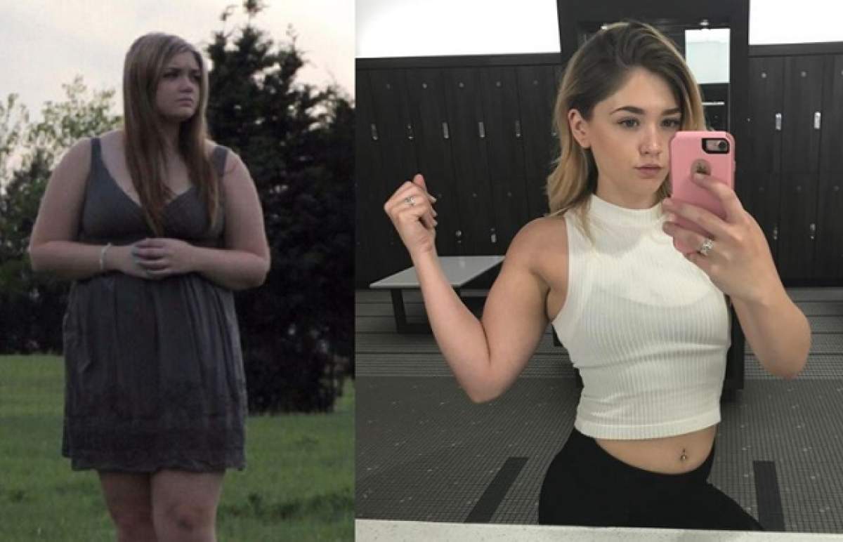 FOTO / Studenta supraponderală numită ”picioare tunătoare” a devenit model fitness: ”Am luat prea multe pastile”