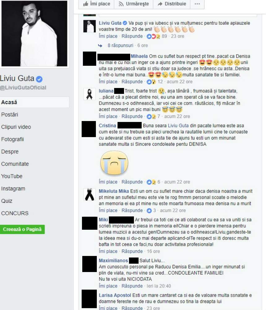 După ce a fost criticat dur, Liviu Guţă a luat atitudine! Declaraţiile artistului şi propunerea-surpriză a unui fan de-al Denisei