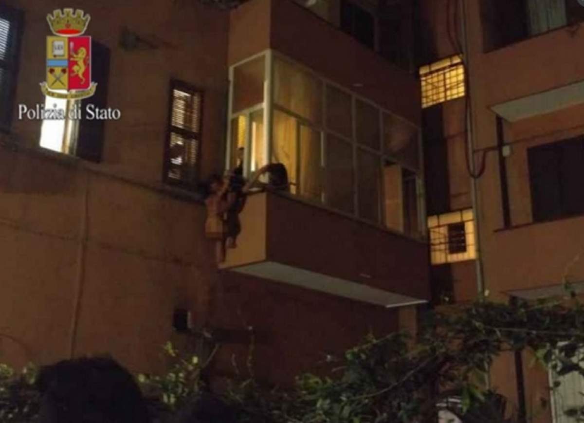FOTO / Româncă surprinsă goală sărind de la balcon, după ce a fost sechestrată şi violată! Ce căuta tânăra în apartamentul românului