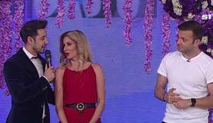 VIDEO / O blondă sexy a sărit în braţele lui Mihai Morar în ultima emisiune "Răi da' Buni" din acest sezon! Mădălina Bălan a îndeplinit provocarea