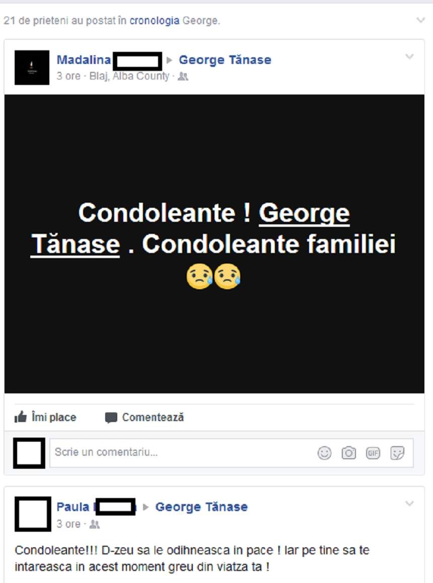 FOTO / Ce a apărut pe pagina de Facebook a soțului Cătălinei, tânăra care a murit cu copilul în pântece, după înmormântare!