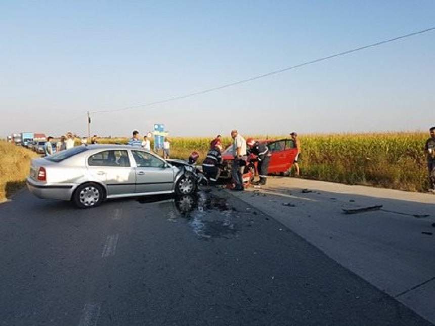 FOTO / Accident grav în Giurgiu! O femeie a murit, alte două sunt în stare gravă