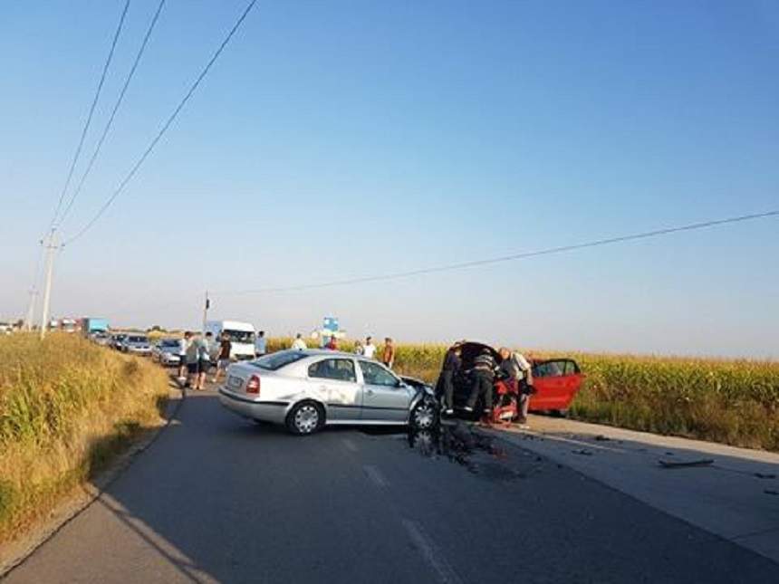 FOTO / Accident grav în Giurgiu! O femeie a murit, alte două sunt în stare gravă