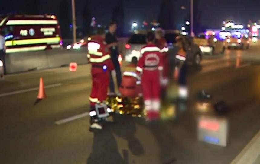 VIDEO / Poliţiştii l-au identificat pe motociclistul mort pe Podul Băneasa, din Bucureşti! "Nu mai avea nicio şansă!"