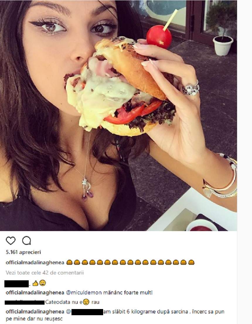 FOTO / Mădălina Ghenea se luptă să se îngraşe! Vedeta a slăbit 6 kilograme după ce a născut